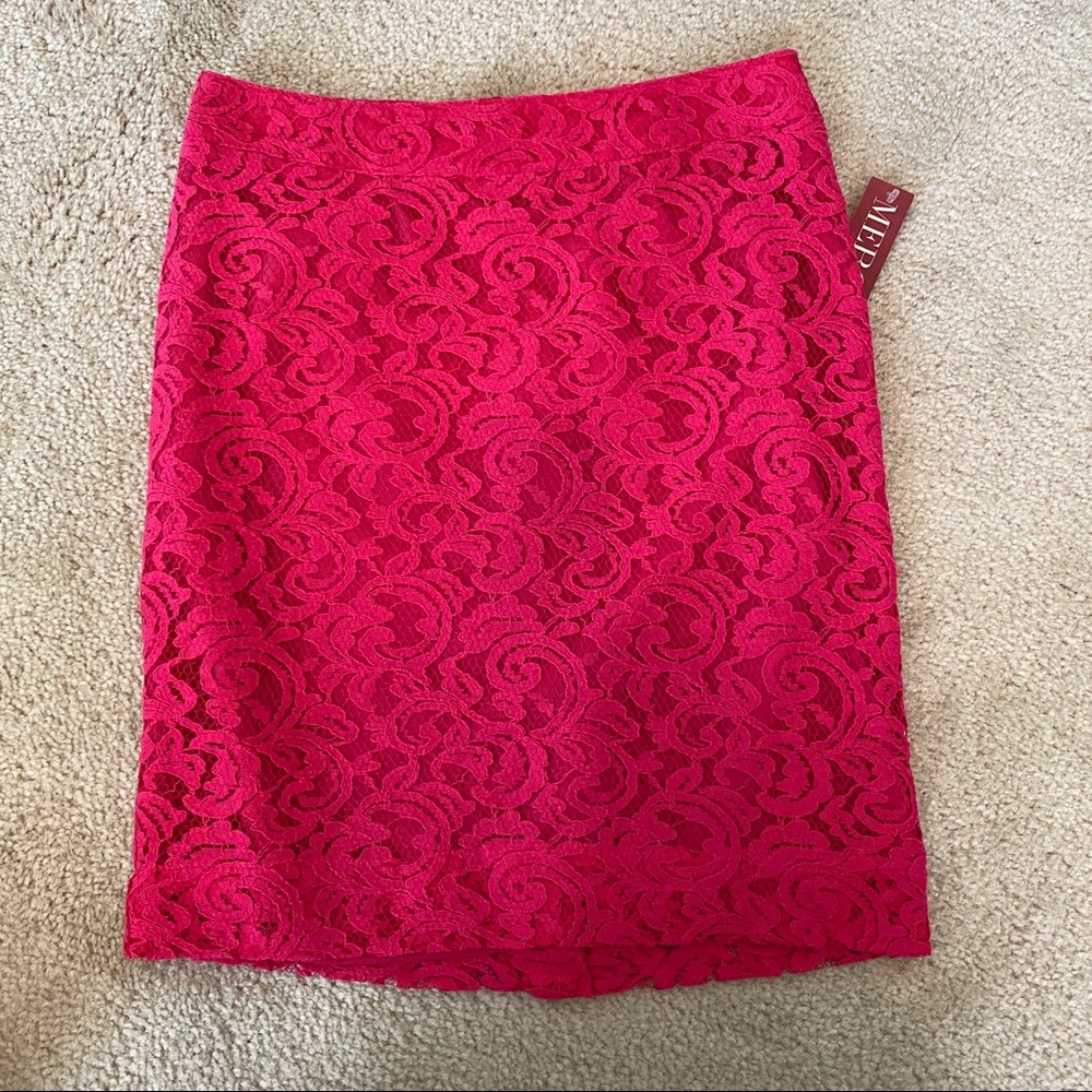 Merona Pink Lace Pencil Skirt
